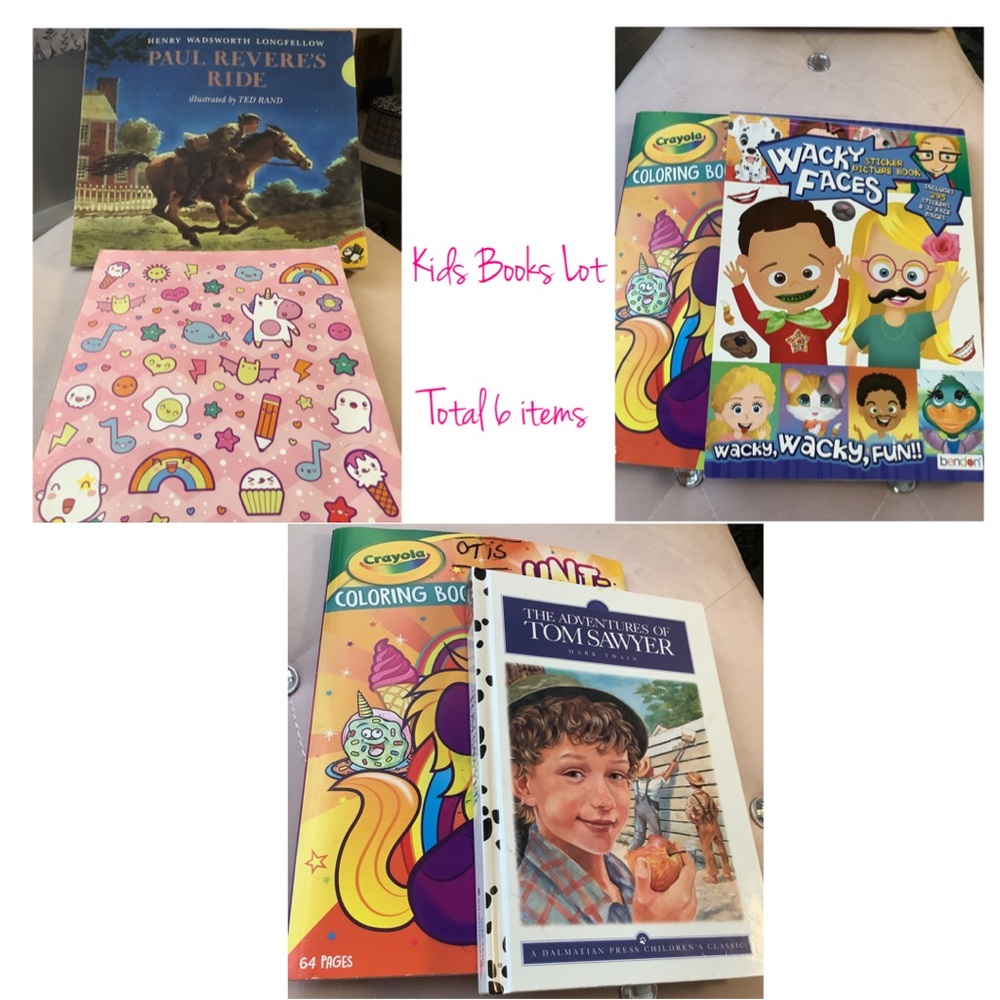 Children’s Coloring Books & Reading Books; Sticker Book Lot